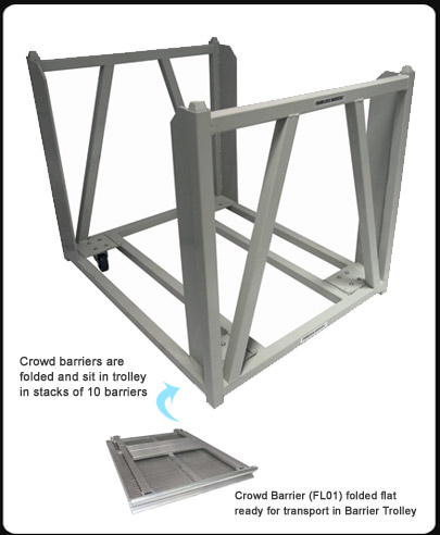 Crowd Barrier Trolley Model FL03